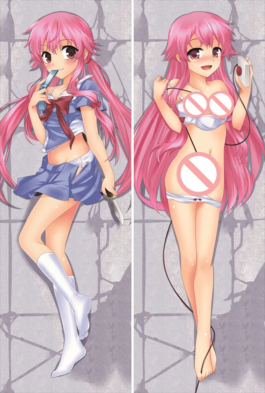 S1 Аниме Mirai Nikki Dakimakura, чехол с персонажем Yuno Gasai, чехол с подушкой, чехол с изображением будущего дневника, объятия тела, наволочка - Цвет: S1