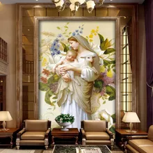 Европейский стиль картина маслом Фреска характер религиозные обои отель вход коридор фон Настенные обои