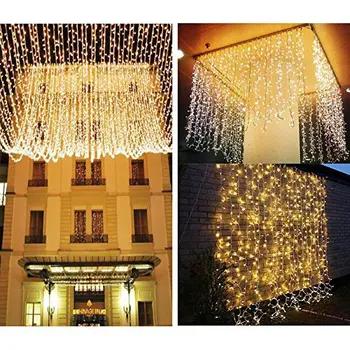 

LED Colored Lamp Flashing Light String Lights 3.5 Meters 96 Lights Icicle Lights Wedding Stage Decorative Background Curtain Sta