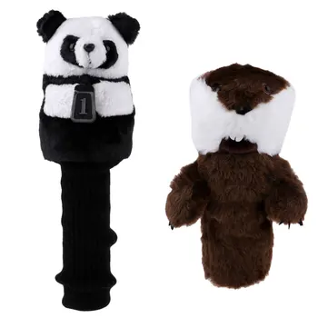 

Set of 2 Animal Golf Driver Wood Headcover Proetctor Cover for 460 cc/No.1 Wood Driver - Panda & Rat Shape