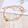 Lucky Eye Multi Color Turkish Evil Eye Tassel Anklet Gold Color Foot Chain Ankle Bracelet Adjustable for Women Jewelry BE76 ► Photo 3/6