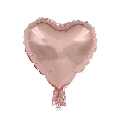 10 шт./партия, 10 дюймовые воздушные шары в форме сердца, свадебные украшения на день рождения, День Святого Валентина, Вечерние Декорации, воздушные надувные шары, подарок для детей - Цвет: rose gold