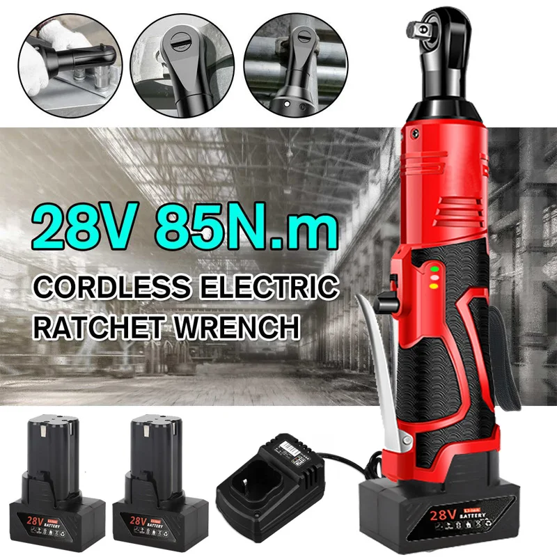Electric Ratchet Wrench Socket Set Quick Release Spanner Wrench Rechargeable Wireless Scaffolding Power Tools Chave Catraca