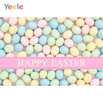 

Happy Easter Spring Colorful Eggs Baby Shower Portrait Backdrop Photography Background For Photo Studio Vinyl Photophone Shoot