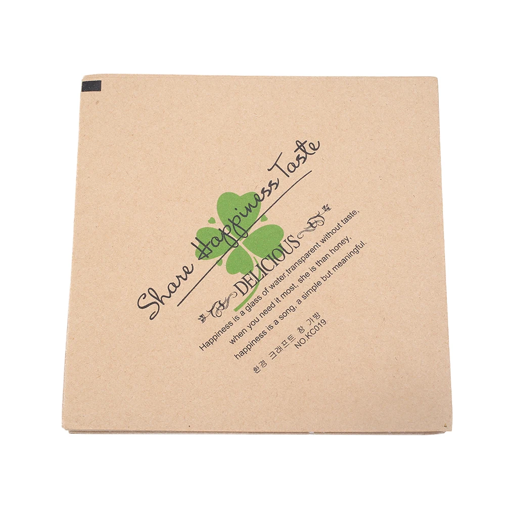 KC019 green leaves 15*15 см пекарня Сумки 100 шт./пакет полезные пончики посылка Декор поставки маслостойкий Творческий Еда крышка инструмент для выпечки хлеба - Цвет: KC019 green leaves