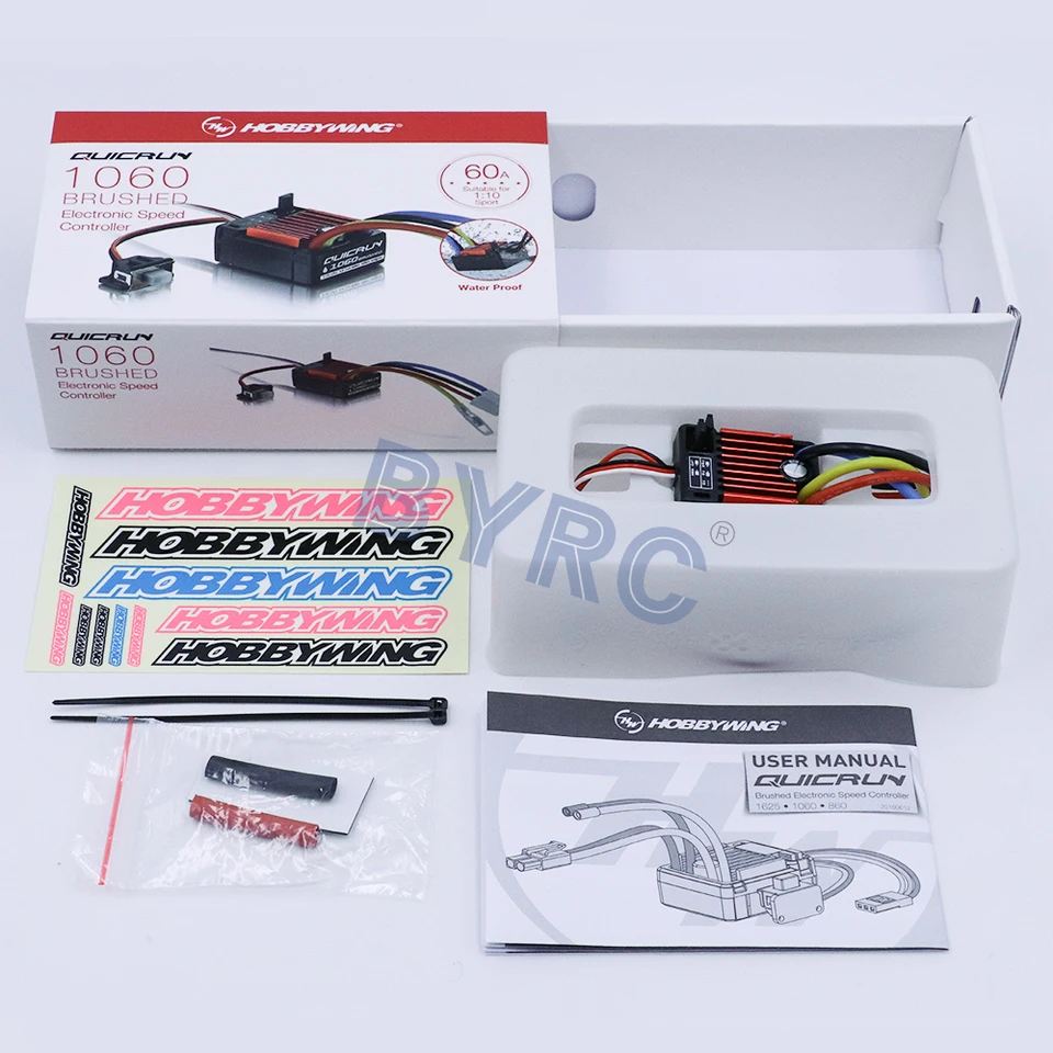 Hobbywing 1060 Impermeabile Regolatore Di Velocità Con Spazzole Esc Per 110 Pezzi Di Ricambio Per Auto Rc P5~p126134612 - Foto 8