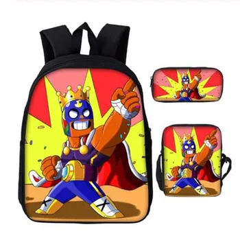 

Children School Bags 3D Animal Games Print 3 Pcs/set Kids Girls Backpack Girls Boys Schoolbag Mochila Escolar