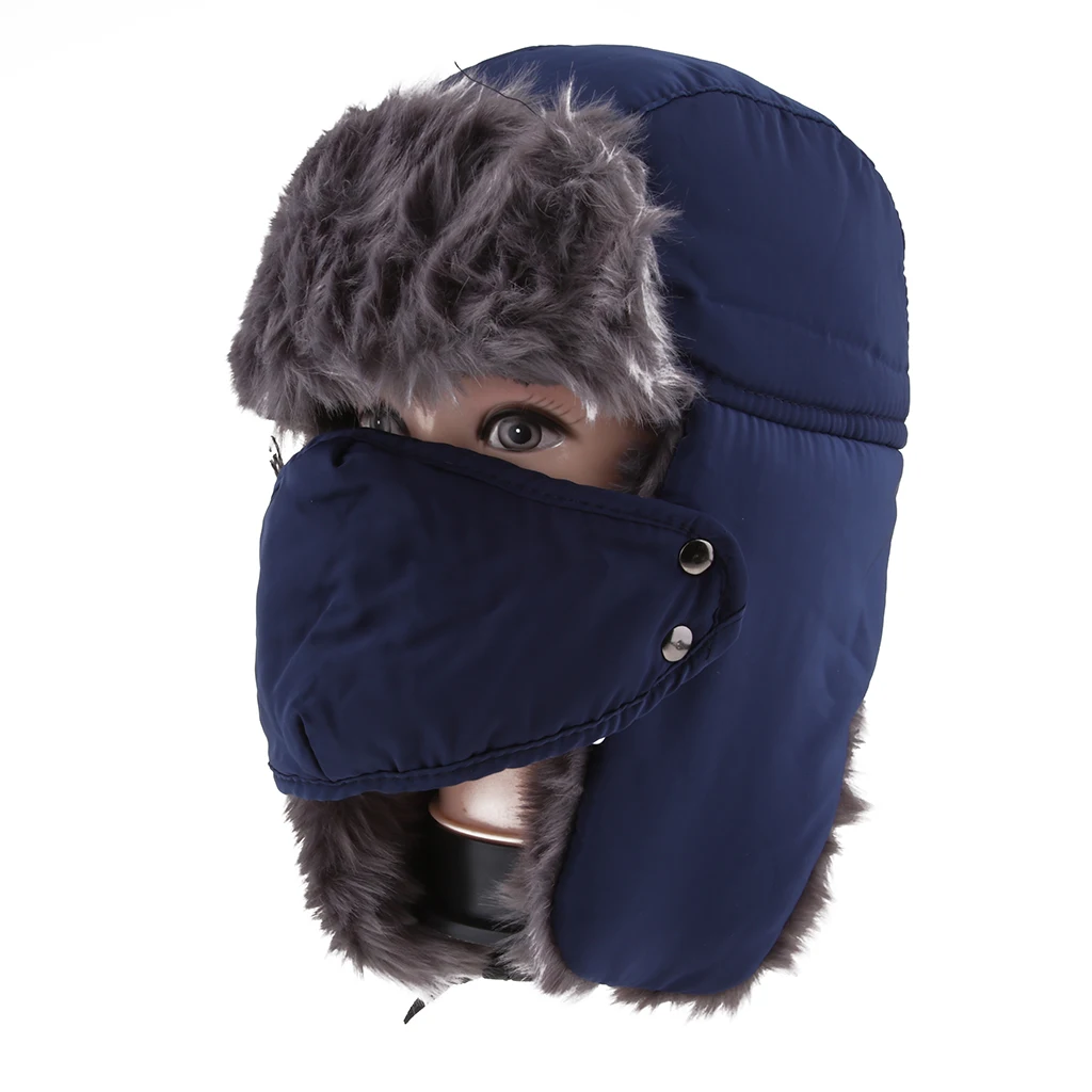  New Unisex Trapper Bomber Warm Russian Trooper Winter Ski Hat Men Women Cap New Bomber Hats 4 Colors