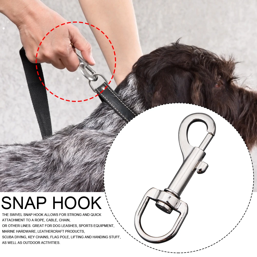 Eye Bolt Zinc Alloy Dog Rustproof Buckle Swivel Snap Hook Replacement Parts Hardware Single Ended Marine Pet Leashes Sports 2pcs swivel shackle