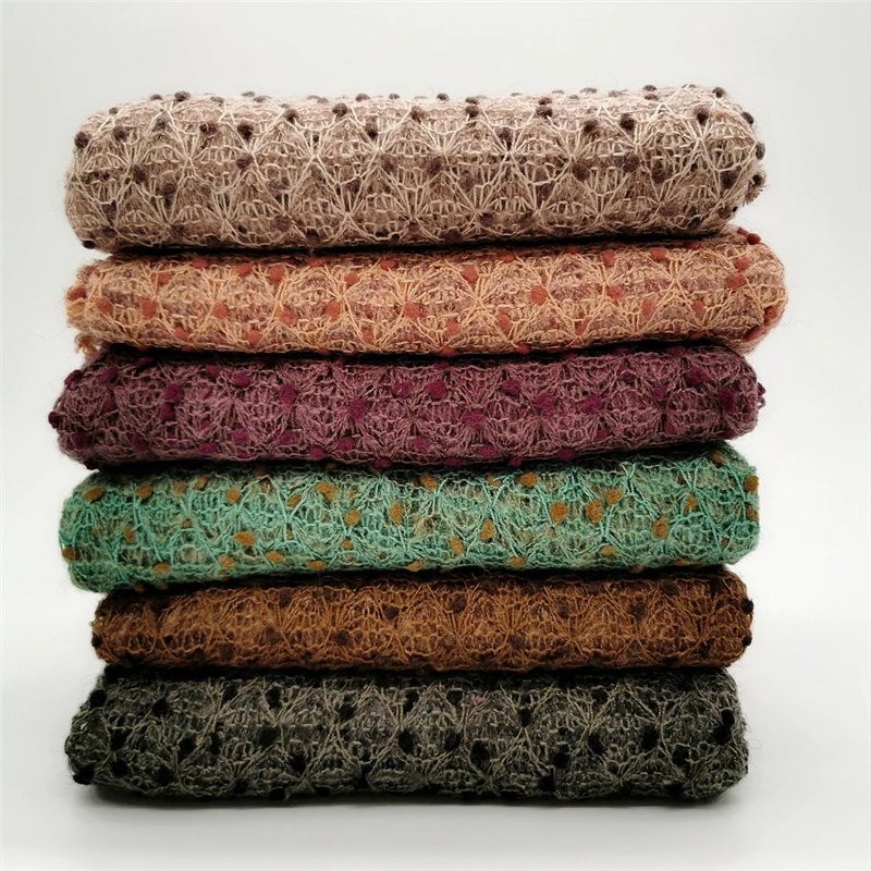 40*150 CM Baby Photography Wraps Blanket Soft Infant Photo Props Knitted Swaddling Elastic Scarf With Pompon Pictuers Clothes