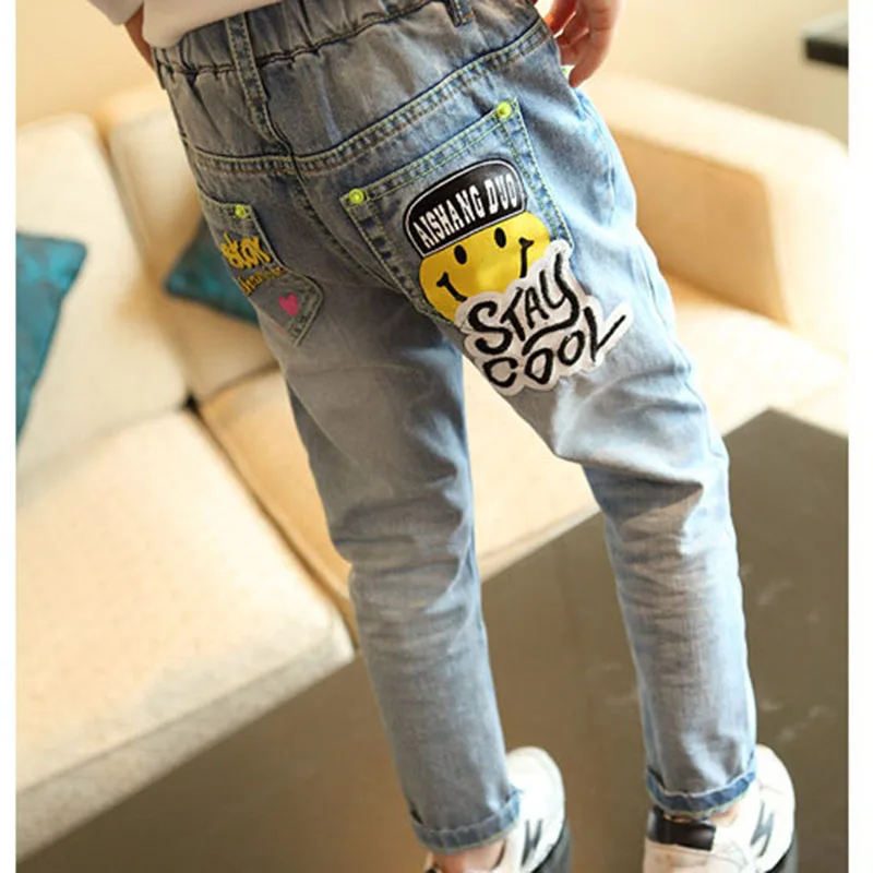 Джинсы детские с принтом вишни на Возраст 3 12 лет|kids jeans|kids trousersjeans kids |