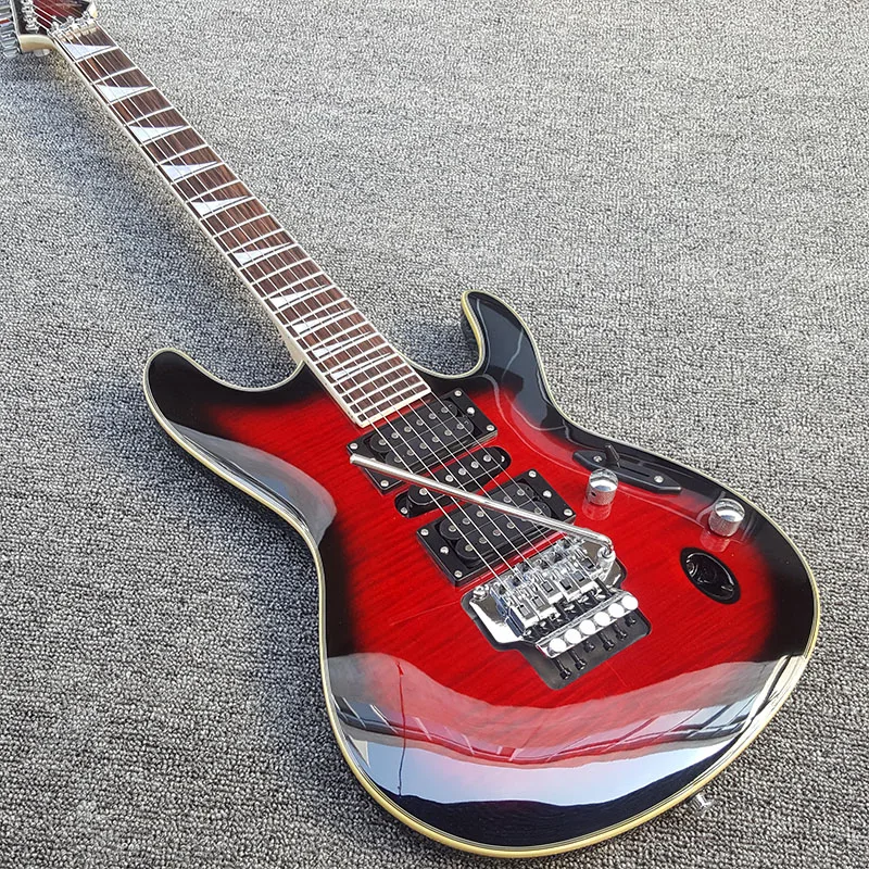 Новинка 2018 электрическая гитара Floyd rose фингерборд из палисандра с треугольными