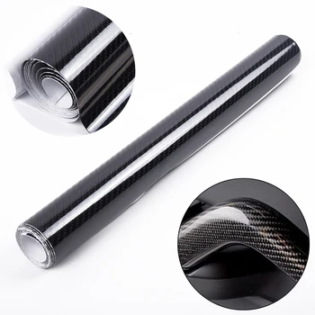 

Sheet Carbon Fiber Roll Sticker Film Wrap Interior Auto 5D Ultra Gloss Glossy Black Decal Practical 1X