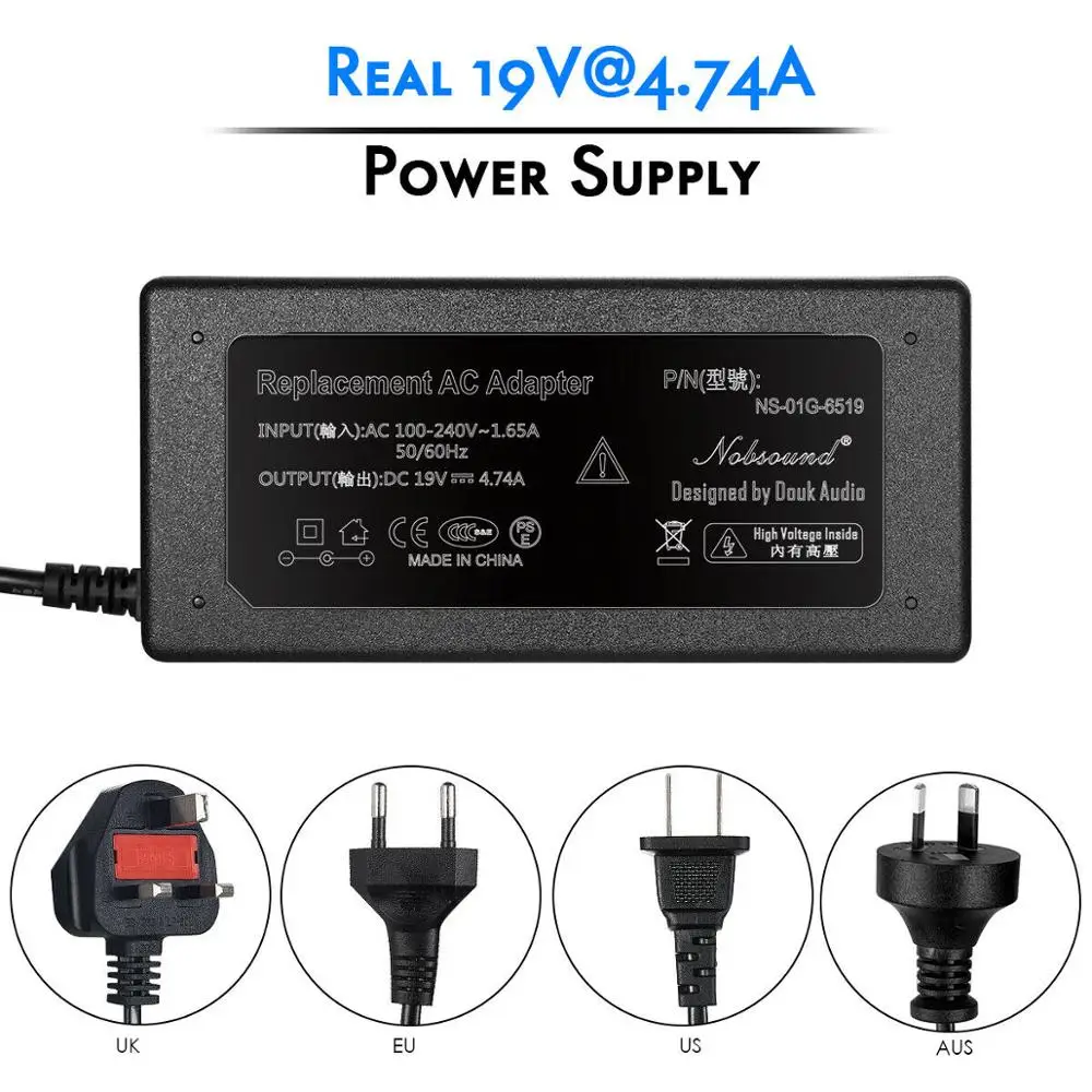 Douk Audio Mini 2.1 Channel TPA3116 Digital Power Amplifier Hi-Fi Stereo Audio Bass Amp Subwoofer 2×50W+100W - Цвет: 19V Power Supply