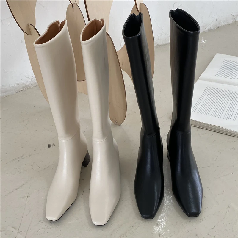 white Heels Western Cowboy Boots Winter 