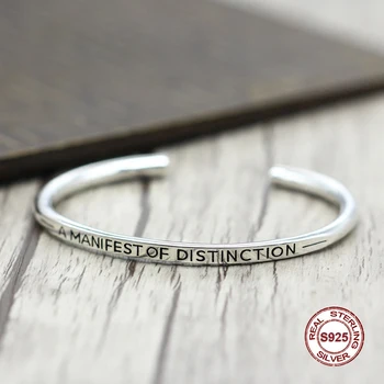 

s925 sterling silver new Bangles Simple and generous popular Retro bracelet Classic style of life Send a gift to love