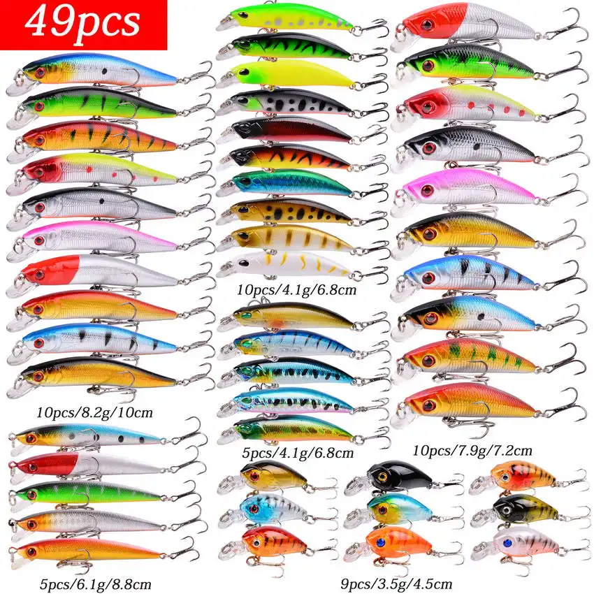 Almighty Mixed Fishing Lure Kits Wobbler Crankbaits Swimbait Minnow Hard Baits Spiners Carp Bait Set Fishing Tackle