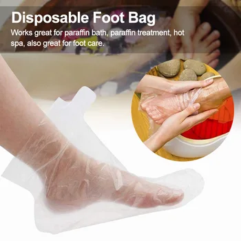 

200pcs Covers Thicker Hot Spa Socks Paraffin Bath Liner Foot Bags Pedicure PE Clear Larger Disposable Booties Thermal Therapy