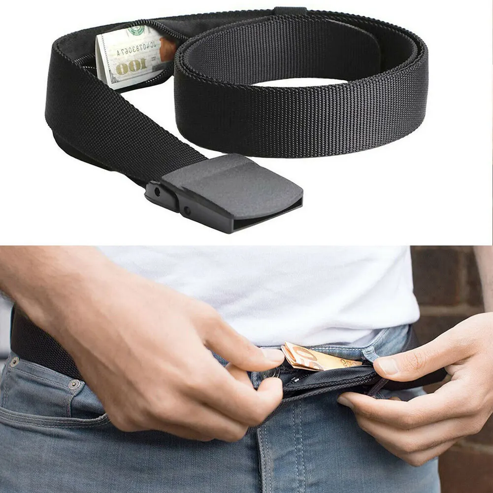 Noverty Antitheft Wallet Belts Unisex Casual Security Money Travel