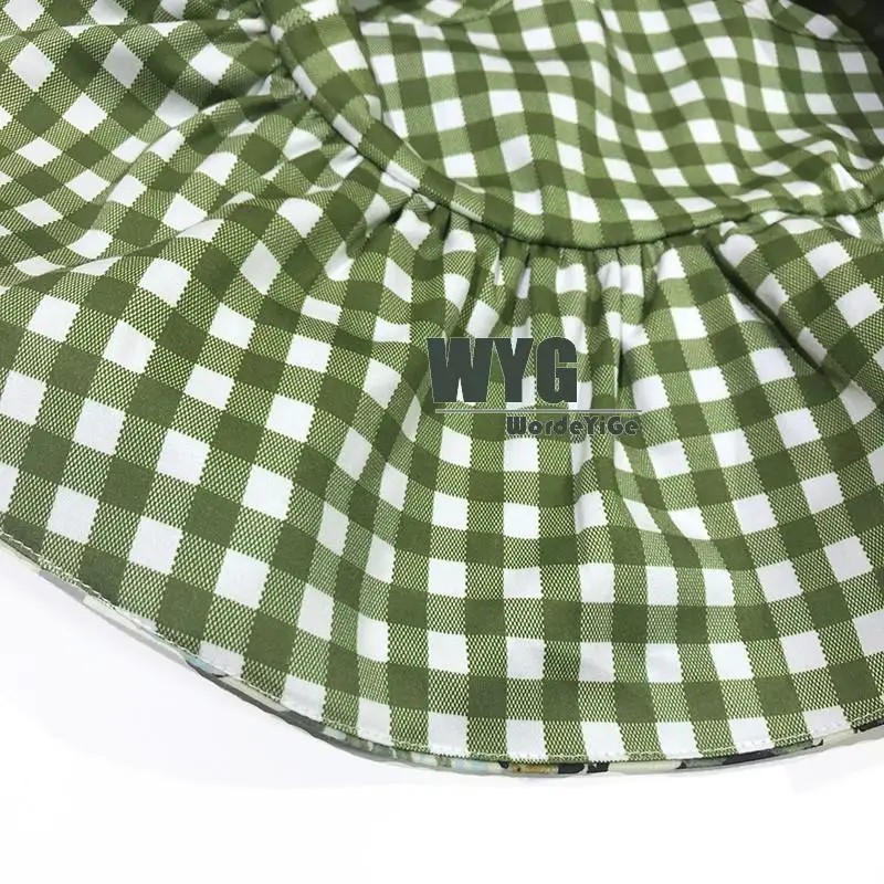 Elegant Yellow Plaid Sleeveless Tops + Irregular Skirts 2020 Summer High Quality Printed Sexy Wasp Waist Tops and Empire Skirt
