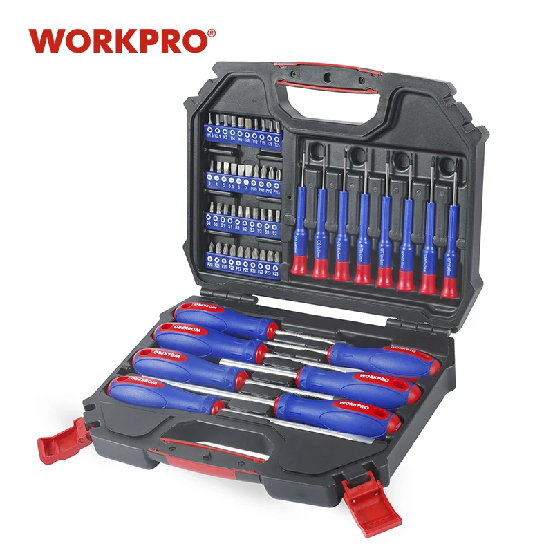 WORKPRO 55 шт. Набор отверток прецизионных отвертки для телефона Биты бит биты