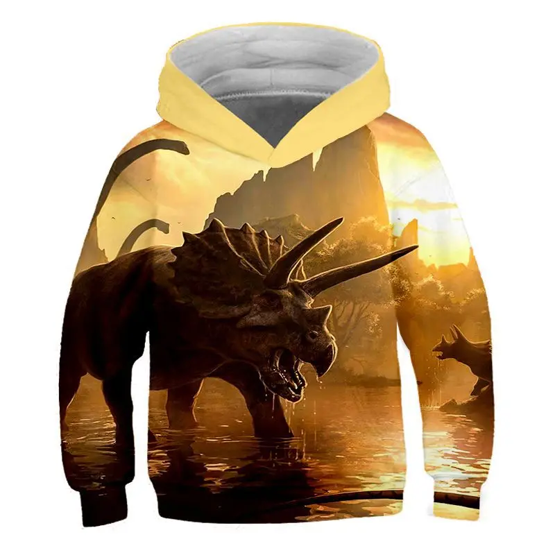 hoodie for girl Jurassic World, Dinosaurs, Tyrannosaurus Rex, Children's 3D Printed Hoodie, Boy And Girl Animation Cartoon Jacket what is a youth hoodie