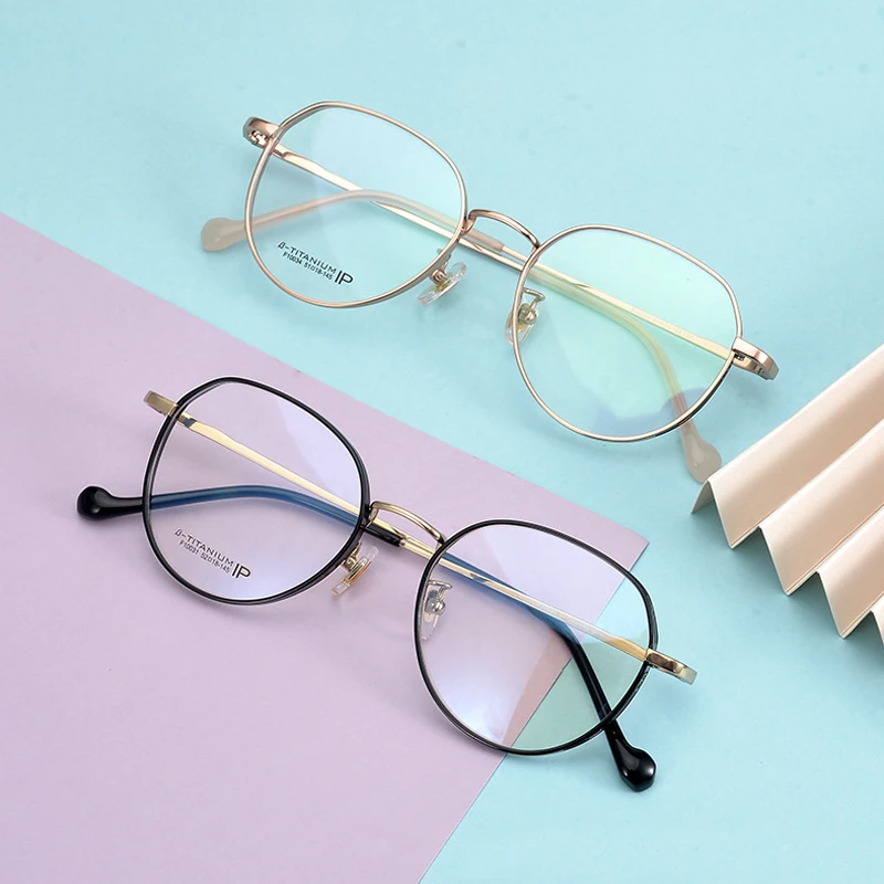 

Female Titanium Glasses Frame Round Women Ultralight Luxury Vintage Prescription Myopia Optical Eyeglasses Frame Retro Eyewear