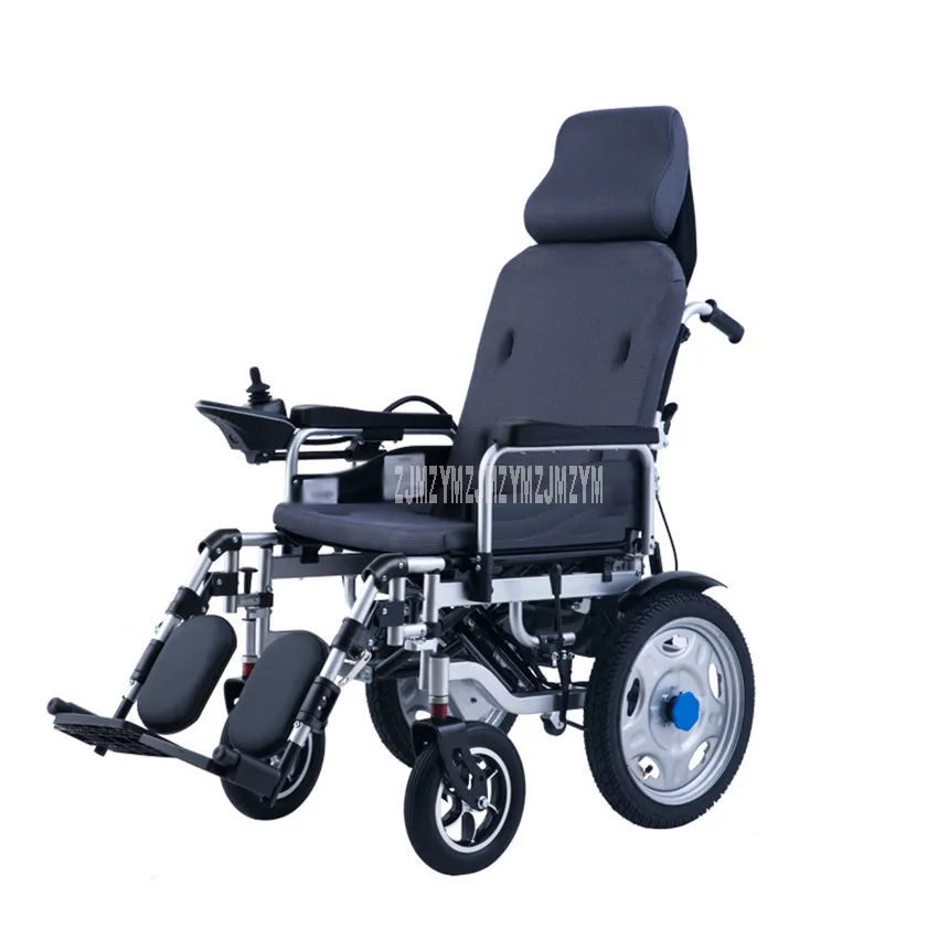  High Back Reclining Electric Wheelchair Older Disabled Patient Foldable Handicapped Scooter 12AH/20