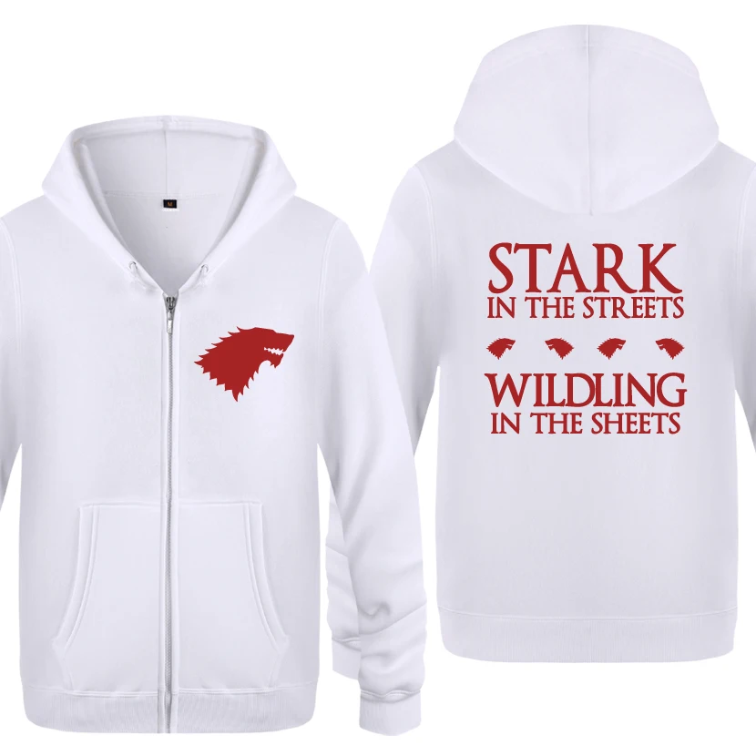 STARK In the Streets-willling In Sheets GOT новинка, мужские толстовки,, мужские флисовые кардиганы на молнии, толстовки с капюшоном
