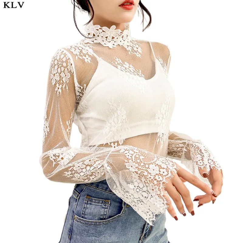 crochet floral lace eyelash top