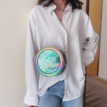 

Women Gradient Shoulder Messenger Bag 2020 Spring New Round Bag Wild Bag Shoulder Bag Crossbody Messenger Bags For Women Hot