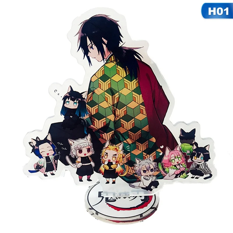 Японское аниме Demon Slayer: Kimetsu No Yaiba Kamado Tanjirou Kamado Nezuko Косплей фигурка на акриловой подставке модель настольная Декор игрушка подарок - Цвет: H01