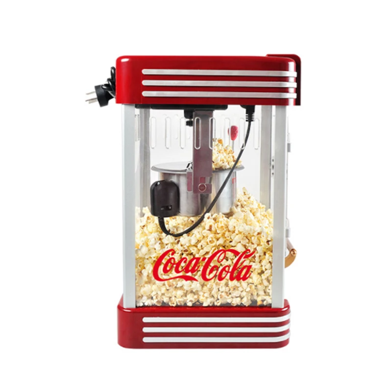 Электрическая машина для попкорна для домашнего и коммерческого использования маленький, полностью автоматический сковорода с антипригарным покрытием