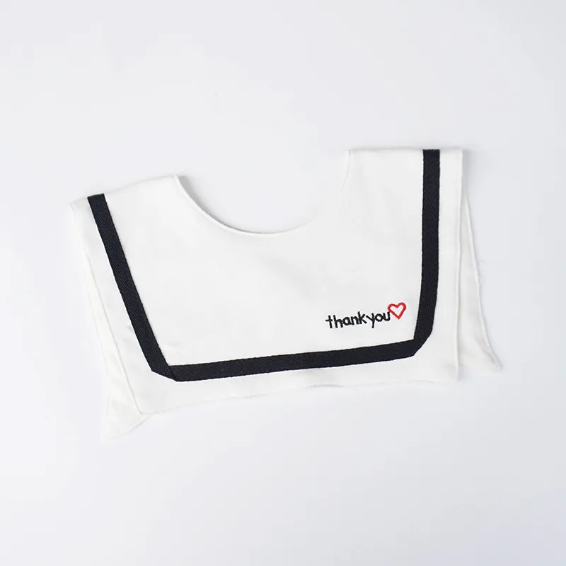 Ins Campus Style Infant Baby Bib Square Cotton Baby Saliva Towel Children's Fake Collar Bib 0-2 Years Old Korean Style