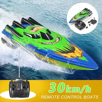 

RC Boat 30km/h High Speed Racing Rechargeable Batteries Remote Control Boat for Children Toys Kids Christmas Gifts Water Toys
