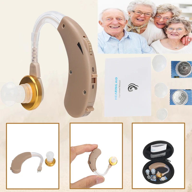 

Hearing Aid Device F-138 Ear Care Volume Adjustable Sound Voice Amplifier Enhancement Hear Clear for the Elder Deaf Hearing Aids