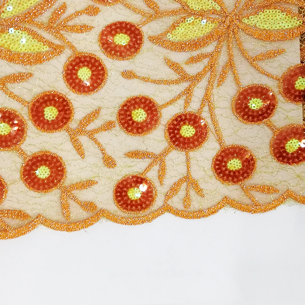 burnt orange lace fabric (5)