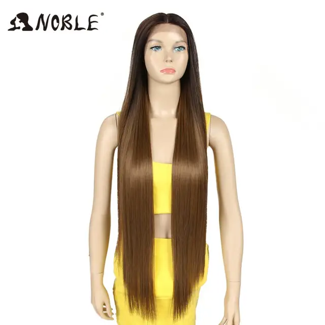 Noble Lace Wigs For Black Women Straight Wig Synthetic Lace Wig 38 Inch Ombre Blonde Lace Wig  Cosplay Synthetic Lace Wig TT630W