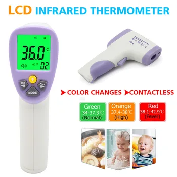 

HT-820D Infrared Digital Thermometer Non-contact 32.0~43°C Forehead Thermometer Laser Temperature measurement tools
