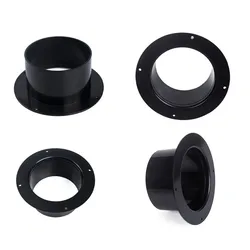 1PC 4/5/6 ABS Straight Pipe Flange Ventilation Ducting Exhaust Pipe Connectors Air Outlet Exhaust Outlet Air Pipe Connector
