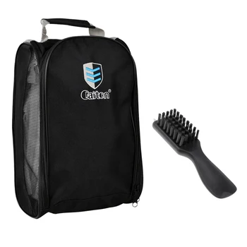

Functional Golf Shoes Brush with Mud Cake Remove Wrench & Shoes Carry Bag