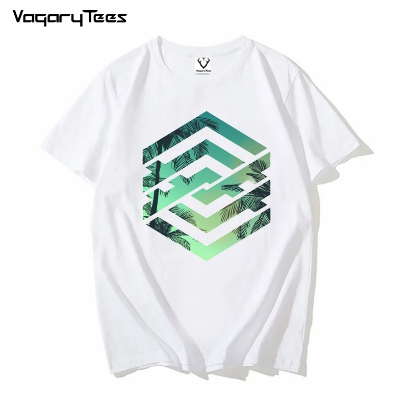 

VagaryTees Summer Men's Fashion Geometric sunset Print T-Shirt Aesthetic Geometric Design Tops Novelty tshirt unisex streetwear