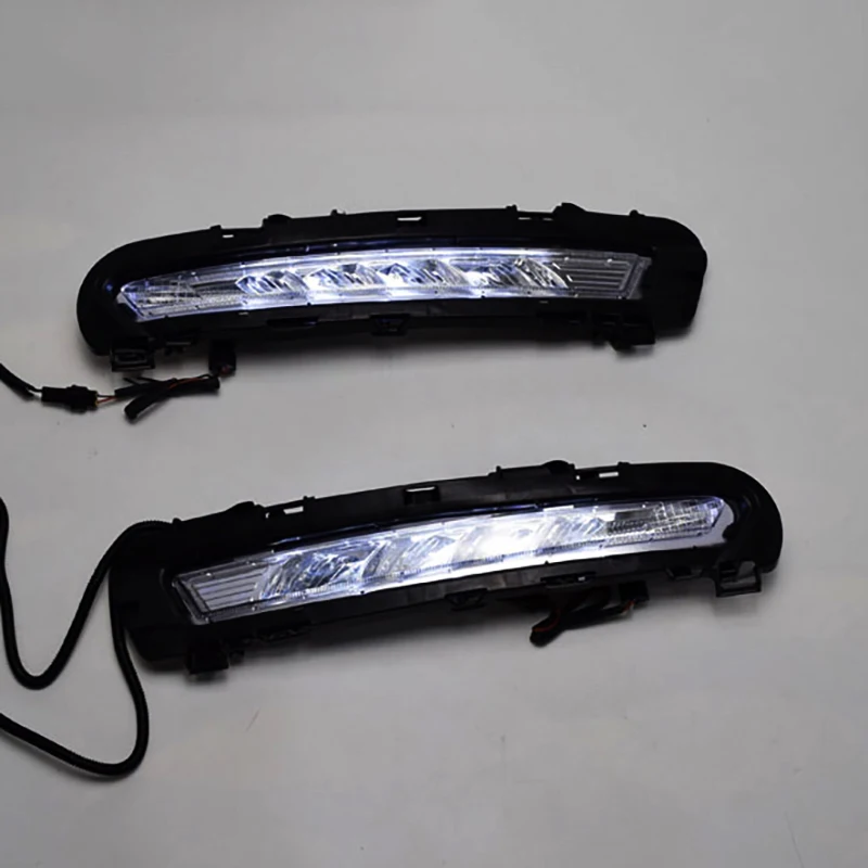 2 шт. для Ford Mondeo 2011-2012 Светодиодный дневной ходовой светильник DRL Автомобильная противотуманная фара 6000K белый светильник желтый светильник