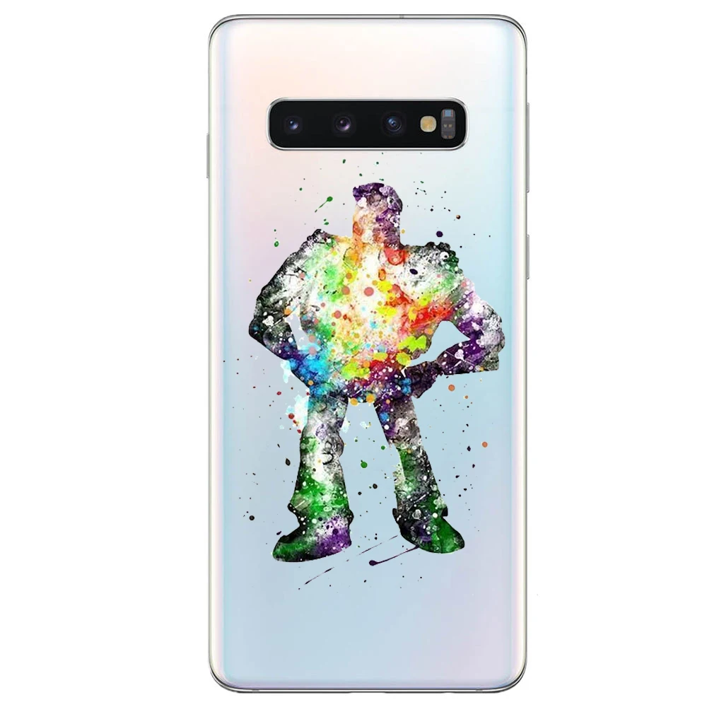 Мягкий силиконовый чехол для телефона из ТПУ, подходит для samsung Galaxy M20 M10 S6 S7 S8 S9 S10Plus Note8 Note9, акварель, alien buzz lightyear