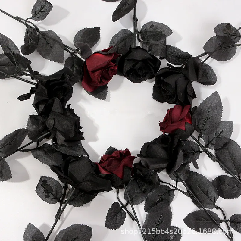 Gothic Black Rose Artificial Flowers Simulation Flowers Valentine Gift