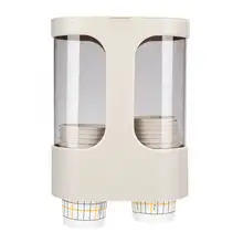 Раздатчик для бумажных стаканчиков, пластиковый двойной держатель для воды, диспенсер для ресторана, отеля, офисный диспенсер для воды, держатель для стаканов, Одноразовая чашка