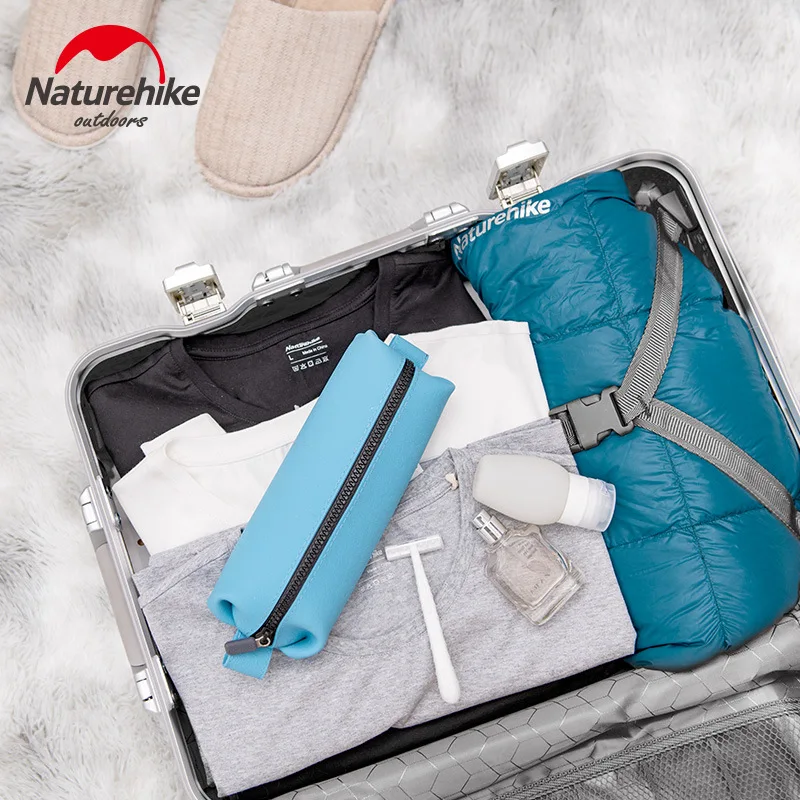 Naturehike Silica Gel Wash Bag portable travel female make up Cosmetic bag travel Waterproof silicone storage bag
