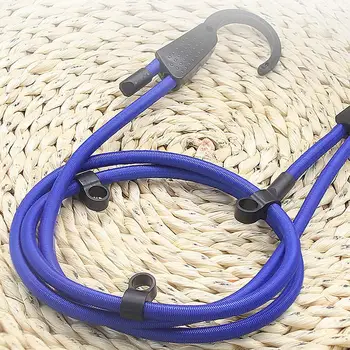 

1.5M Strong Elastic Rope Bungee Shock Cord Strap Stretch String Clothes Line with Hooks for Camping Car Luggage Tent Kayak Boat