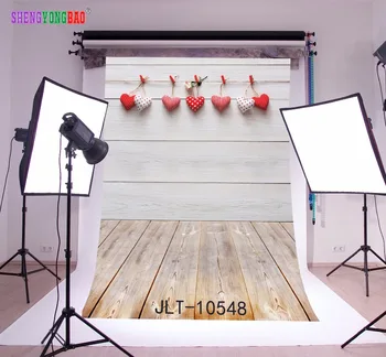 

SHENGYONGBAO Art Fabric Custom Photography Backdrops Prop Wooden and floor Photography Background 10548