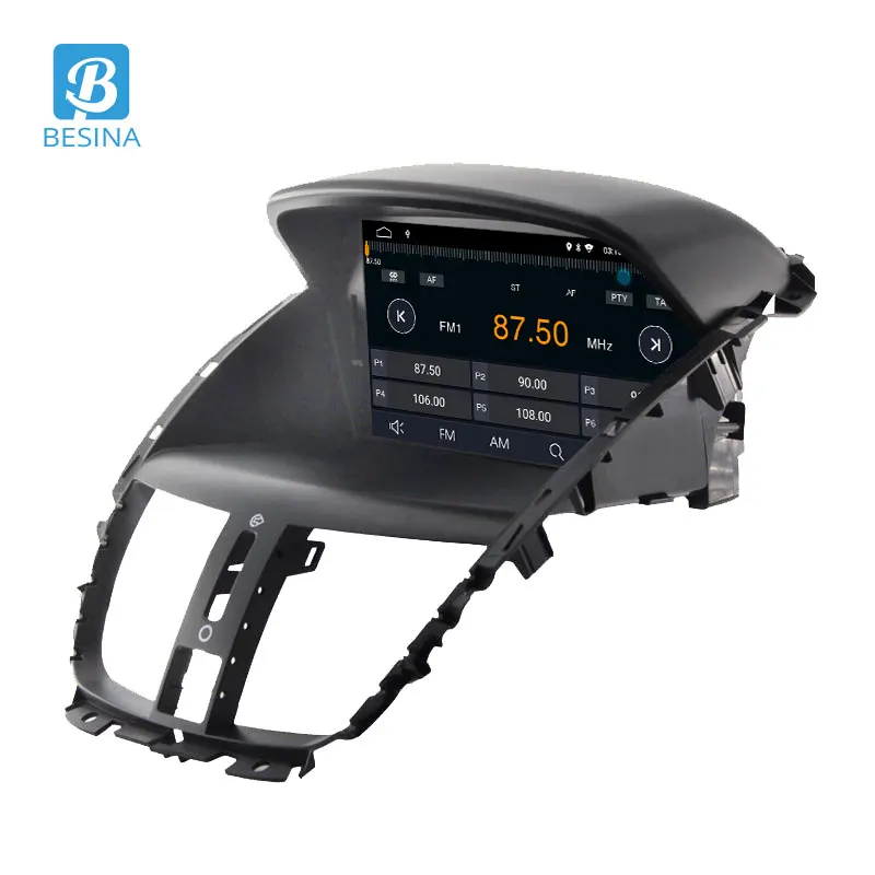 Best Besina 1 Din Android 9.0 Car DVD Player For Peugeot 207 207CC 2007 2008 2009 2010 2011 2012 2013 2014 GPS Wifi Multimedia 1